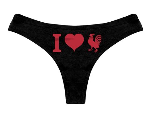 i love cock panties sexy funny slutty bridal shower party t panty womens thong panties