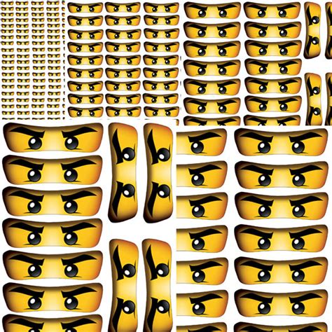 Er hat braunes, stacheliges haar und ist immer mit einem fokussierten ausdruck auf seinem vernarbten gesicht unterwegs. INSTANT DOWNLOAD Ninjago eyes 5 sizes banner wall decor