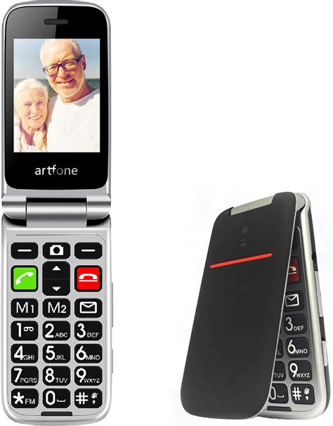 Artfone Cf241a Big Button Mobile Phone For Elderly Senior Flip Mobile Phone With 24 Lcd