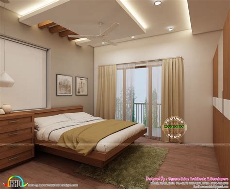 Modern Home Interiors Of Bedroom Dining Kitchen Kerala Home Design