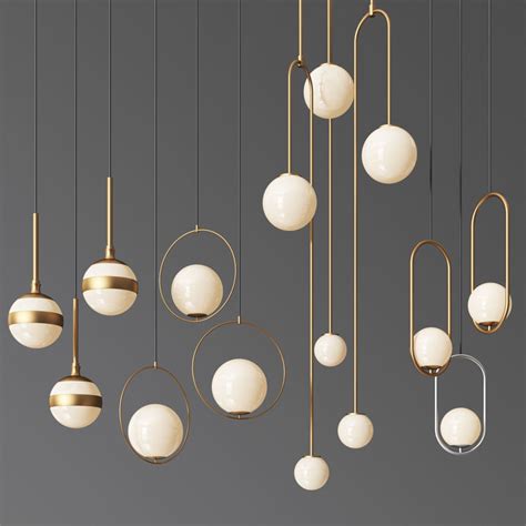 Pendant Light Collection 3d Model Cgtrader