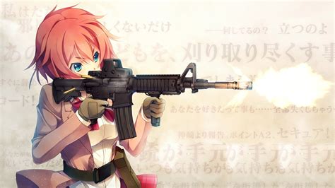 Anime girls with guns wallpaper. 28 Anime Girls with Guns Wallpapers - Wallpaperboat