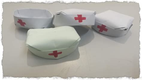 فكرة صنع قبعة ممرضة من الورق سهله Diy Cap Doctor Origami Paper Cap