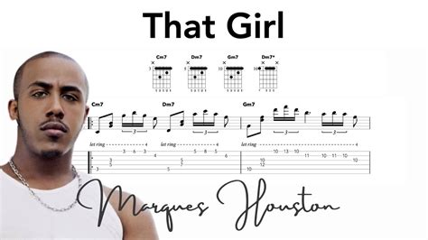 That Girl Guitar Chords Marques Houston Youtube