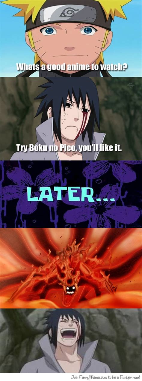 Funny Naruto Meme Manga Memes Naruto Watches Boku No Pico