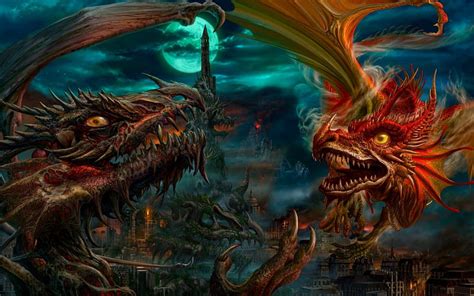 1080p Free Download Dragon Fight Fight Fantasy Two Dragons Hd