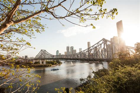 The Story Bridge Is A Heritage Listed Steel Cantilever Bridge Spanning