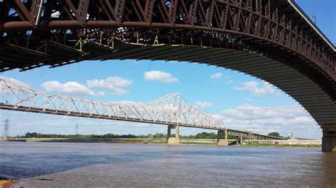 Bridges Mississippi River At St Louis Mississippi River