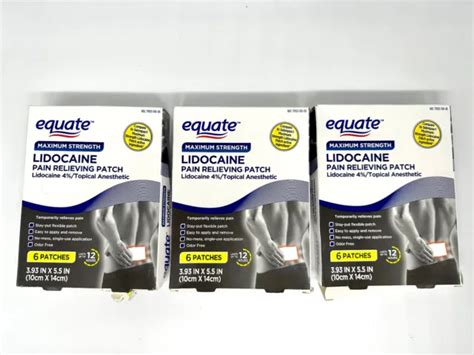 Equate Maximum Strength Lidocaine Pain Relieving 6 Patches 393 X 551