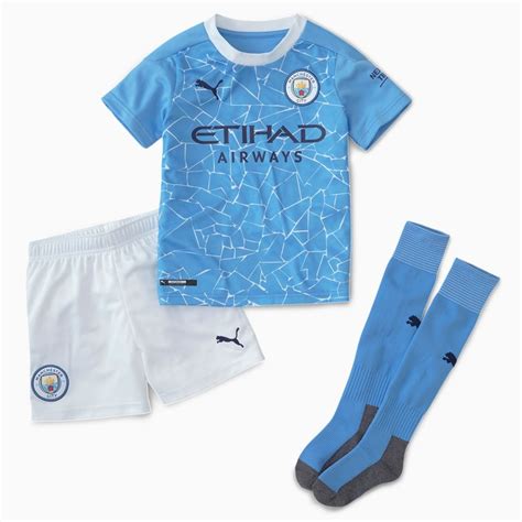 Man city devotees looking to sport the sky blue and white worn by their favorite team have come to the right place. Puma Manchester City Home Mini Kit 2020/2021 - Sport from ...