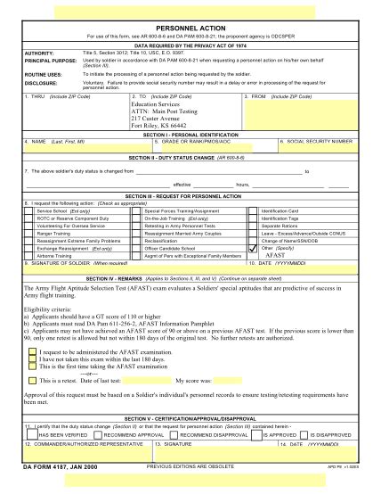 20 Da Forms 4187 Free To Edit Download And Print Cocodoc