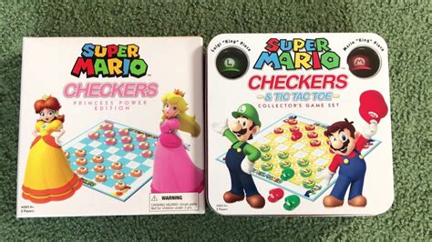 Super Mario Checkers Princess Power Edition Collectors Game Set