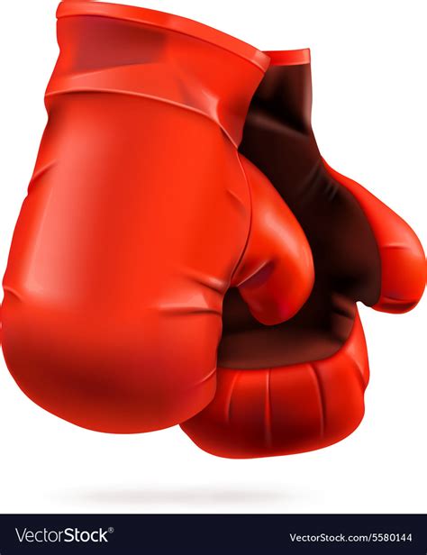 Red Boxing Gloves Detailed Royalty Free Vector Image
