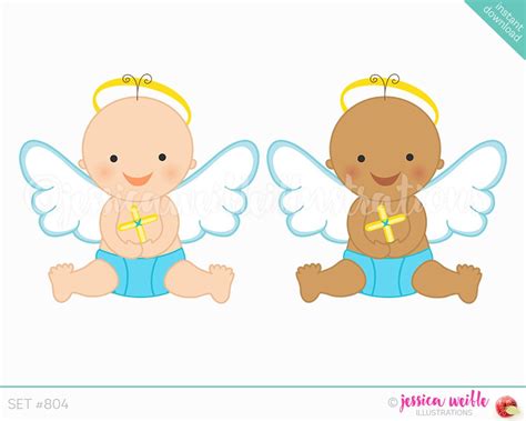 Instant Download Baby Boy Angel Cute Digital Clipart Cute Baby Clip