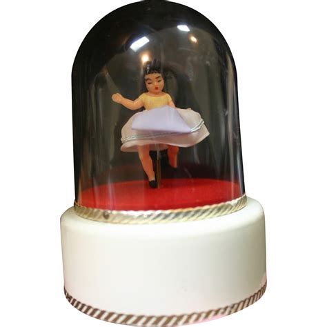 Antique dancing ballerina music box. Vintage Reuge Dancing Ballerina Girl Musical Dome Box from ...