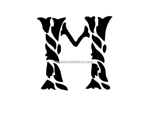 Print M Letter Stencil Free Stencil Letters