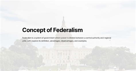 Concept Of Federalism