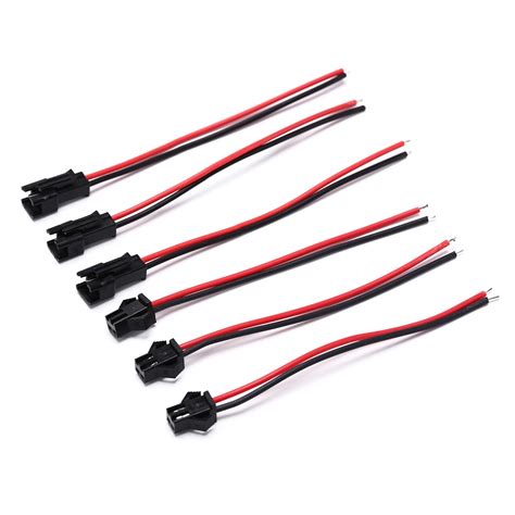 10pairs 10cm Long 22awg 2pins Plug Male To Female Wire