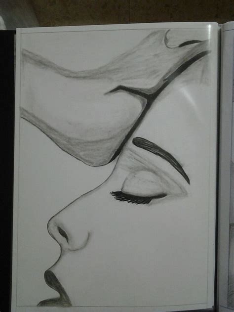 Kiss On The Forehead Is One Of The World Greatest Feeling Pencil Sketch