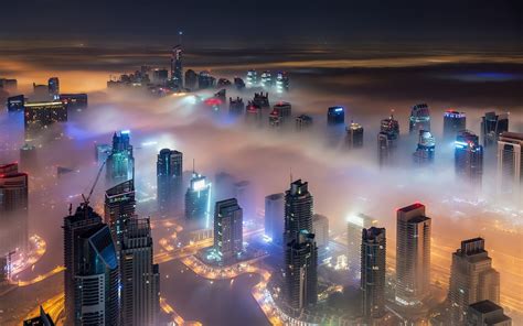 1920x1200 Cityscape Mist Building Dubai Wallpaper Coolwallpapersme