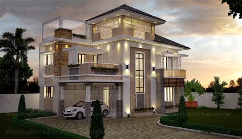 3 Storey Modern House Design India Gambar Wallpaper Keren