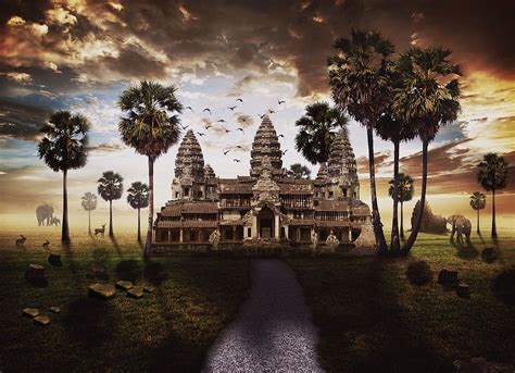 Hd Wallpaper Cambodia Khmer Tourism Angkor Old Asia Tree Plant