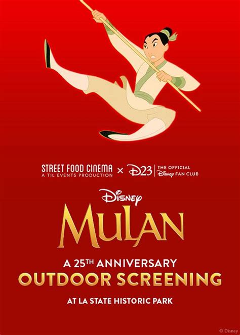 Sfc X D23 Present Mulan 25th Anniversary In Los Angeles At Street