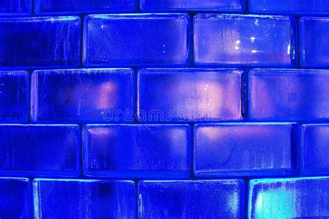 Blue Glass Bricks Background Stock Image Image Of Element Wall 120061271