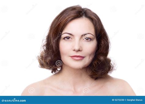 Beautiful Middle Aged Woman Stock Photo Image Of Bare Brown 5272230