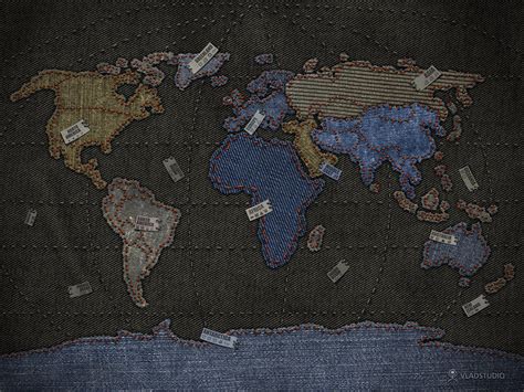 Jeans World Map By Vladstudio On Deviantart