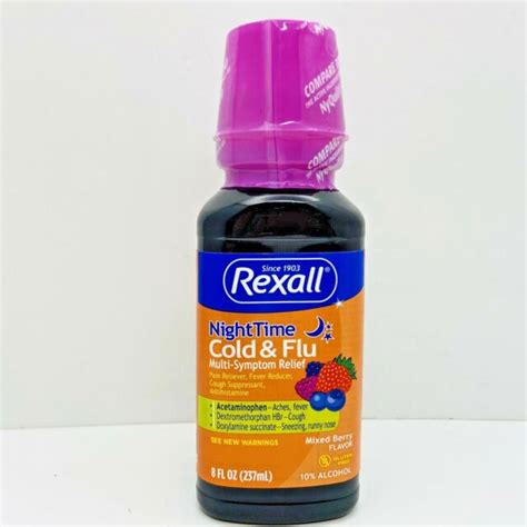 Rexall Night Time Cold And Flu For Sale Online Ebay
