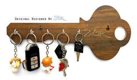 Brown Wooden Key Shape Wood Key Holder Size 30 Cmx14 Cm Id