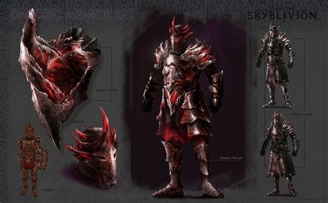 Artstation Daedric Armor Set Spyros Frigas Daedric Armor Elder