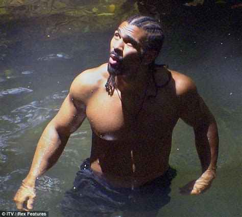 I M A Celebrity 2012 David Haye Shows Off His Muscles And Goes Topless