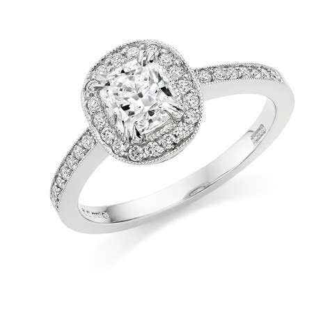 Cushion Cut Diamond Engagement Rings From Londons Hatton Garden