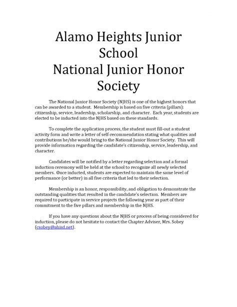 019 Essay Example National Junior Honor Society Thatsnotus