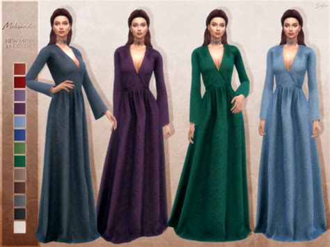 Sims4sisters — Sifixcc Melisandre Dress Download Tsr Base
