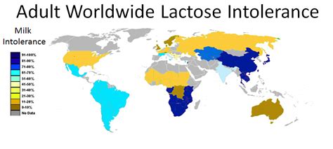Lactose Intolerance Map