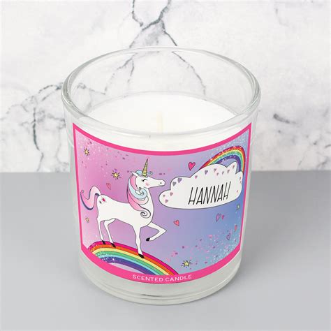 Personalised Unicorn Scented Jar Candle Etsy In 2021 Scented Candle