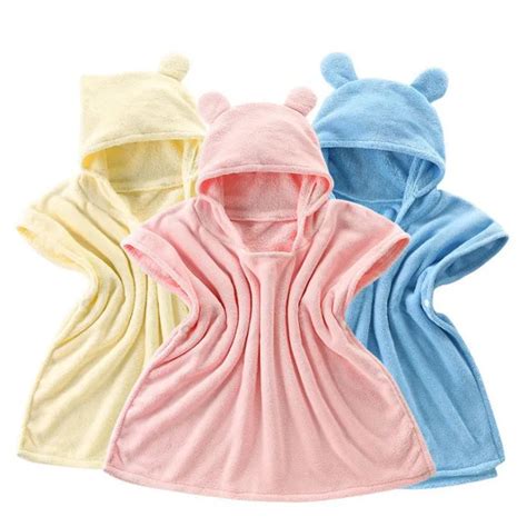 Hooded Kids Towel Cotton Bath Towel Newborn Hooded Blanket For Baby 0