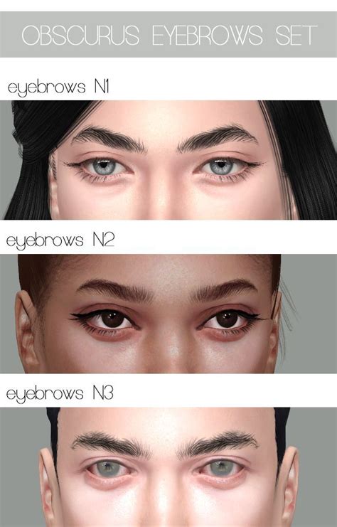 Eyebrows N1 By Obscurus Sims De Sims