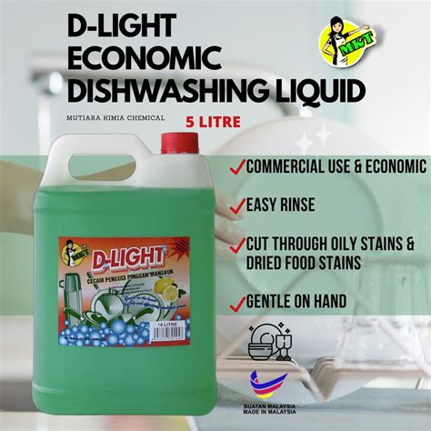 Mkt 5l D Light Dishwashing Liquid Dish Wash Liquid Pencuci Mangkuk