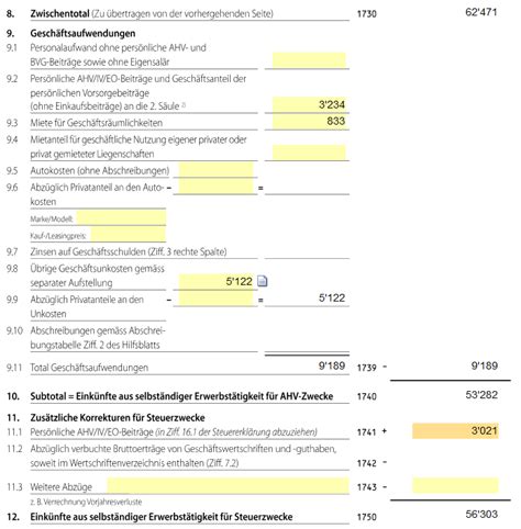 Gesetzeskonforme vorlagen nach schweizer recht zum download und textvorlagen für alle. Wie Sie die Steuererklärung als Einzelfirma ausfüllen