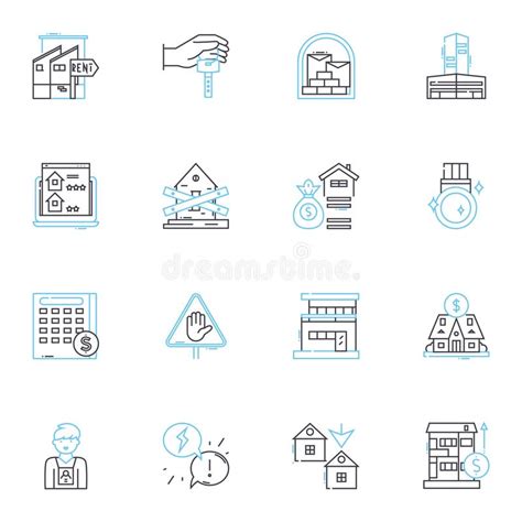 Retail Territory Linear Icons Set Sales Merchandise Inventory