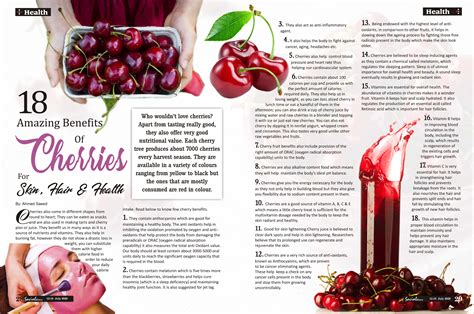 18 Amazing Benefits Of Cherries For Skin Hair And Health Social Diary
