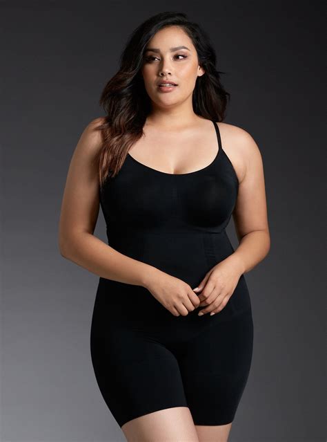Spanx® Oncore Black Mid Thigh Bodysuit Curvy Style Outfits Fashion