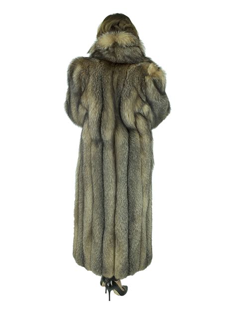 Crystal Fox Fur Coat Womens Fur Coat Small Estate Furs