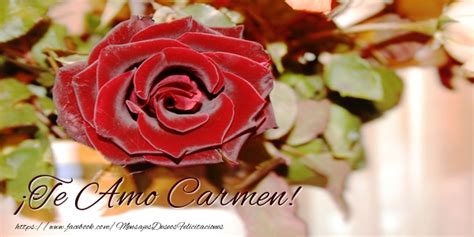 ¡te Amo Carmen 🌹 Rosas Felicitaciones De Amor Para Carmen