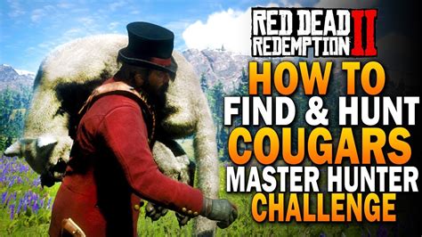 How To Find And Hunt Cougars Rare White Cougar Red Dead Redemption 2