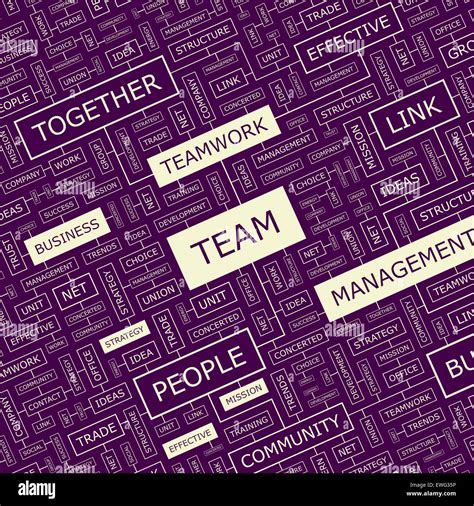 Team Word Cloud Concept Illustration Wordcloud Collage Stock Vector